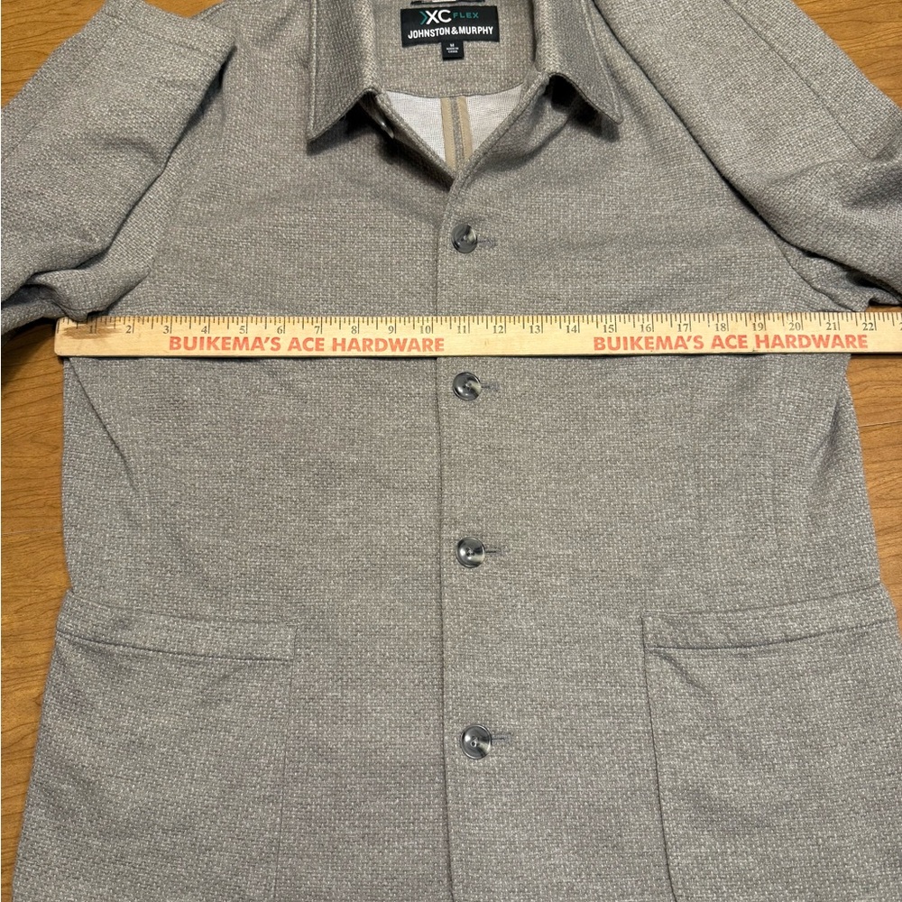 Johnston & Murphy Men's Light Gray Shirt Jacket - Picture 4 of 5